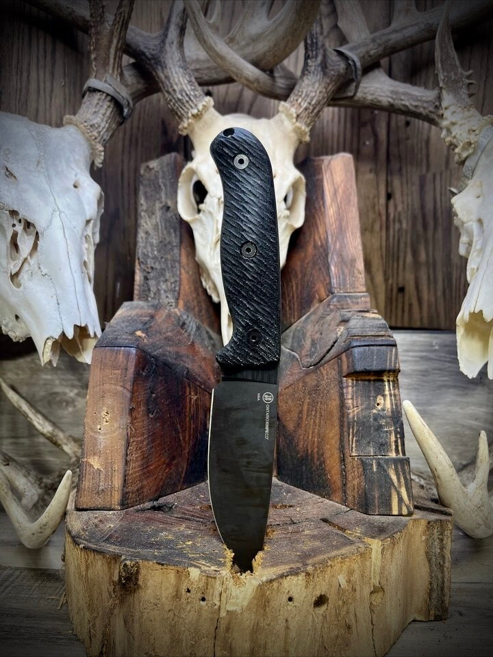 Ontario Knife Company: Tak 2 - Black Canvas Micarta