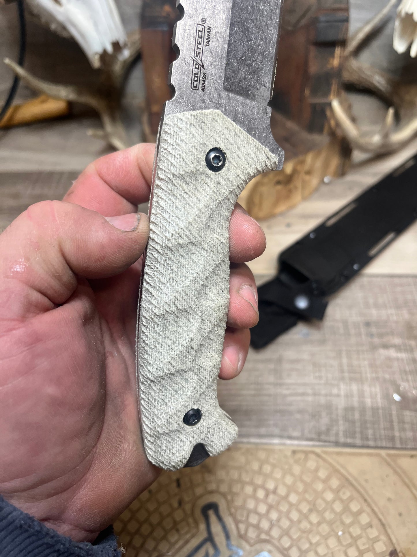 Cold Steel: WARCRAFT MAGNUM - Canvas Micarta Handles (Knife NOT Included) - Carroll's Custom Scales