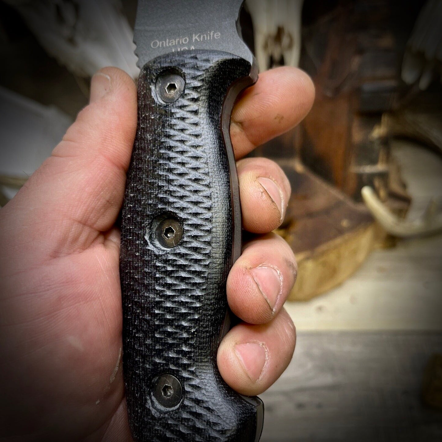 Ontario Knife Company: Ranger RD9 - Black Canvas Micarta
