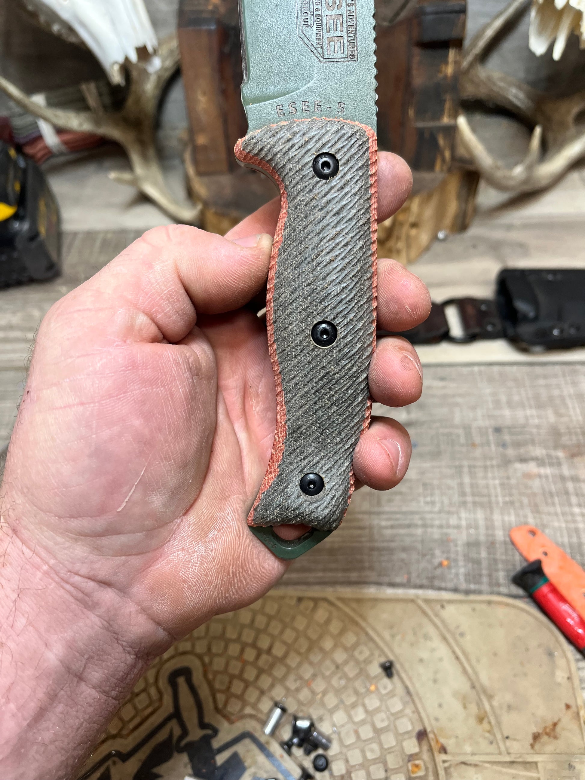 Esee: 5 & 6 - Canvas Micarta Handles (Knife NOT Included) - Carroll's Custom Scales