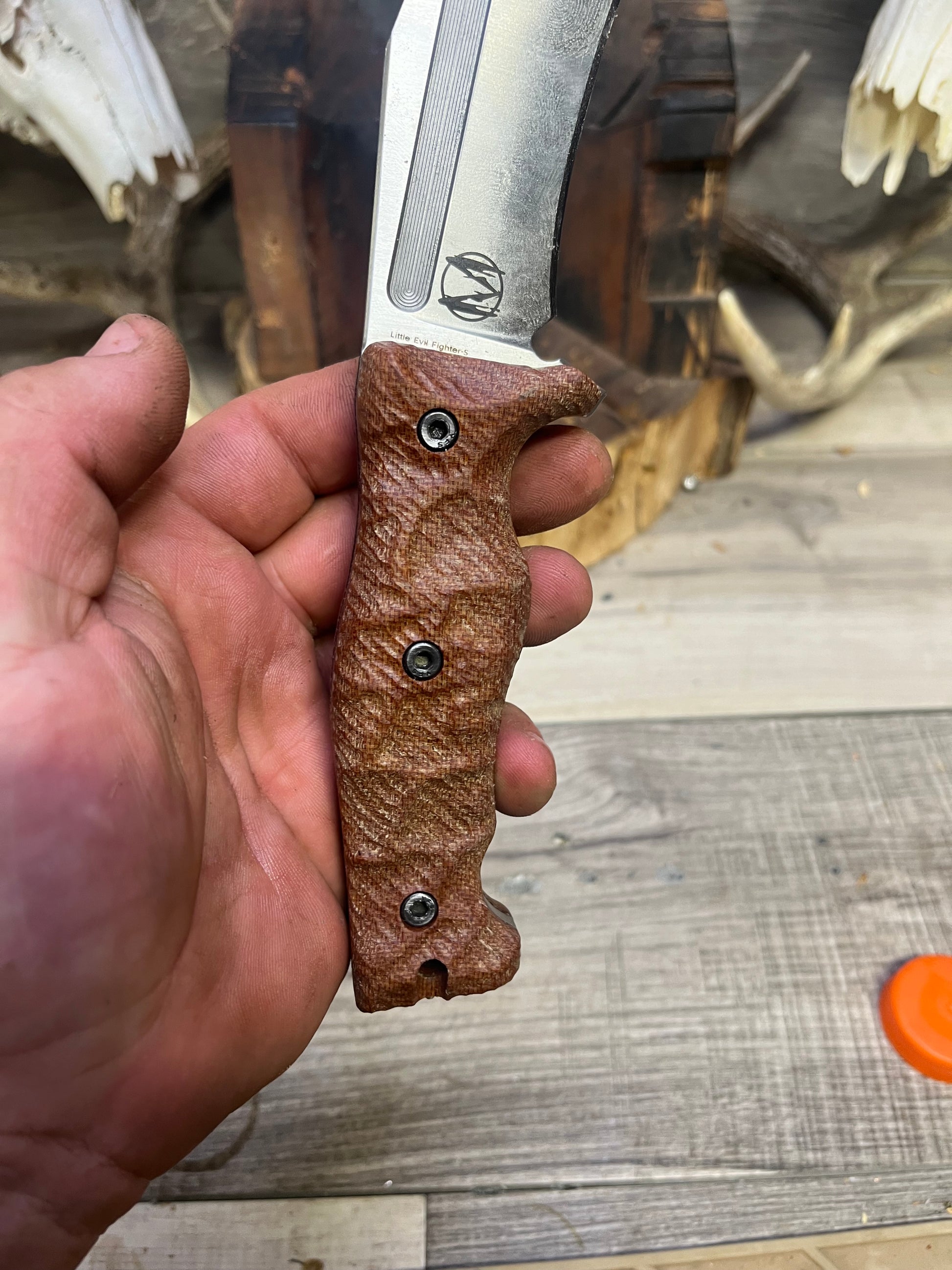 Work Tuff Gear: Little Evil (Gen 2) - Canvas Micarta Handles (Knife NOT Included) - Carroll's Custom Scales