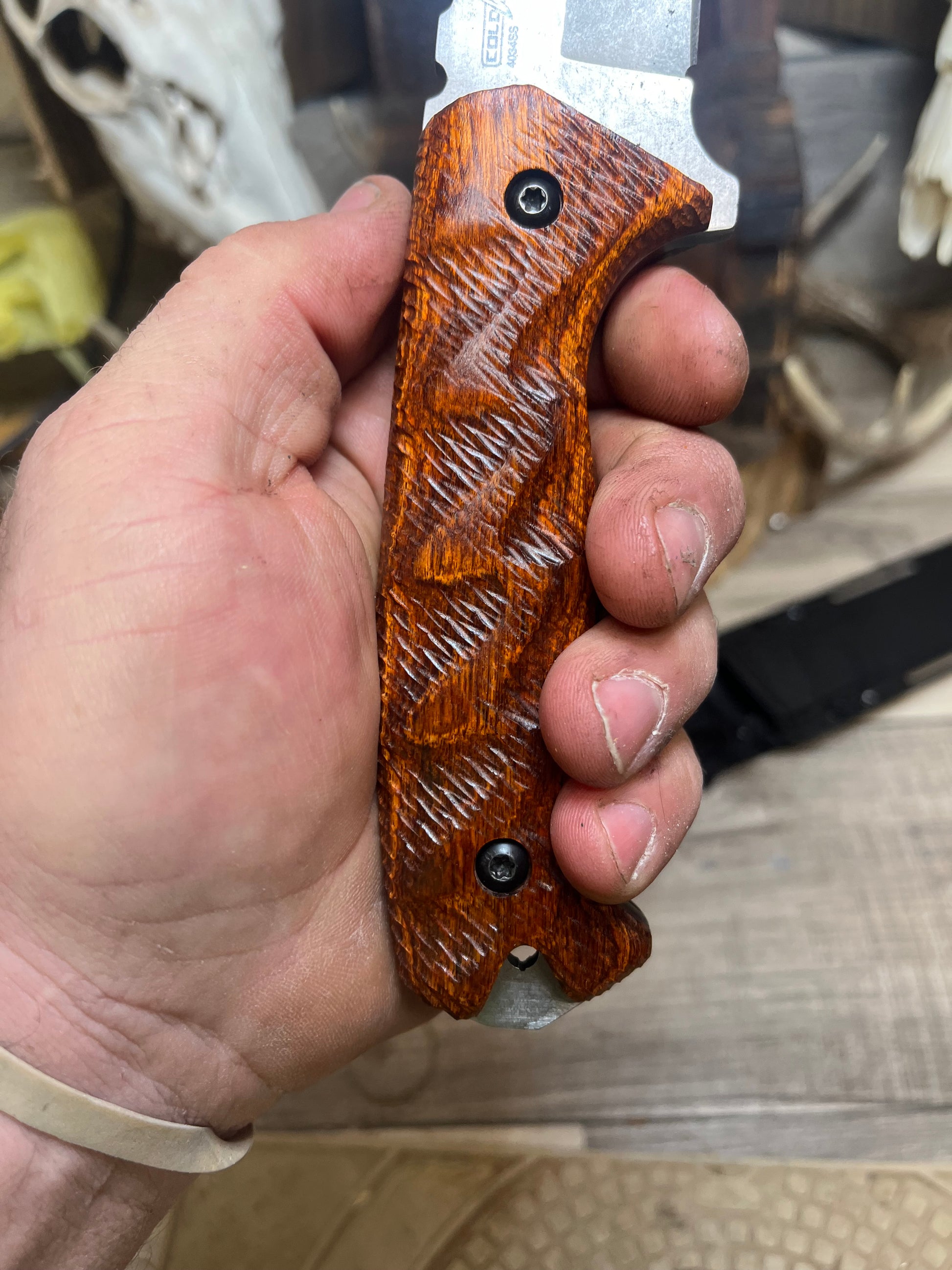 Cold Steel: WARCRAFT MAGNUM - Liberty Wood Handles (Knife NOT Included) - Carroll's Custom Scales