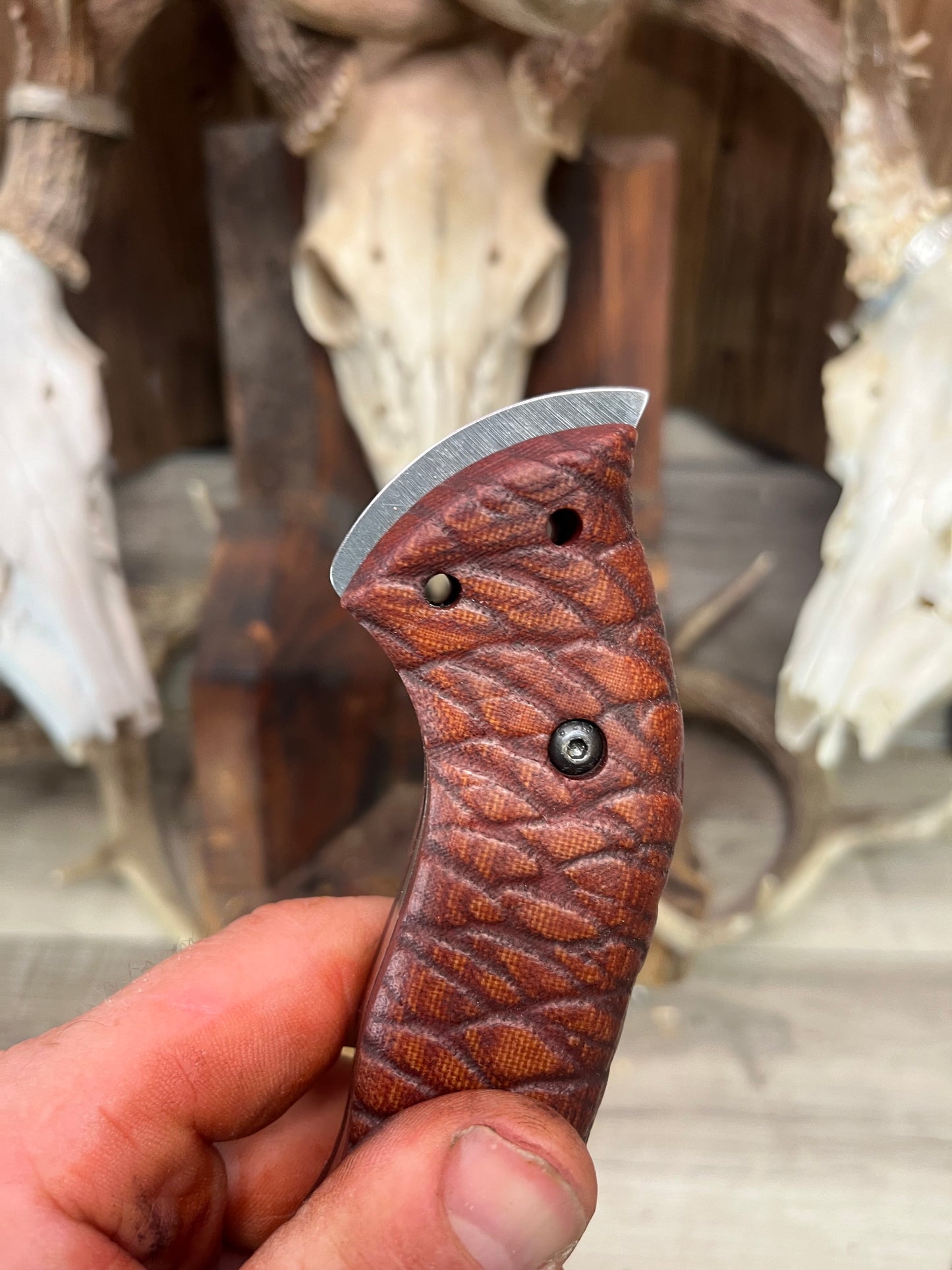 Work Tuff Gear: Ares - Canvas Micarta Handles (Knife NOT Included) - Carroll's Custom Scales