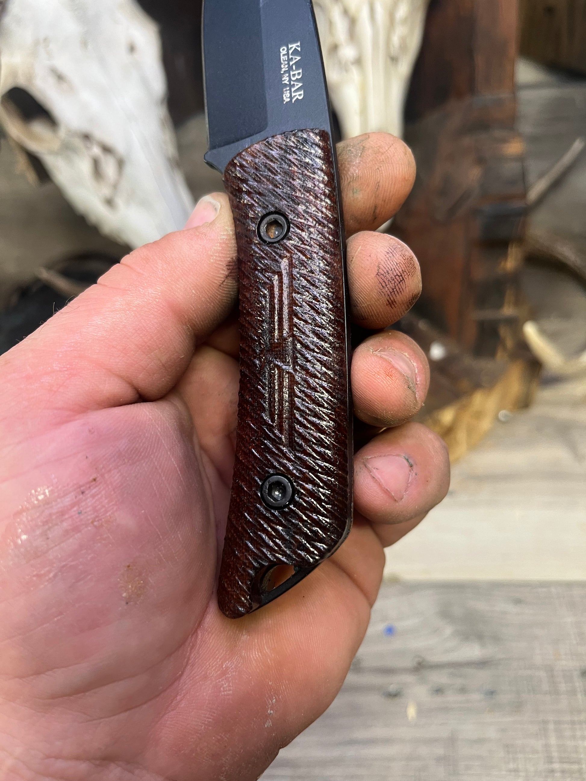 KA-BAR: Globetrotter - Canvas Micarta Handles (Knife NOT Included) - Carroll's Custom Scales