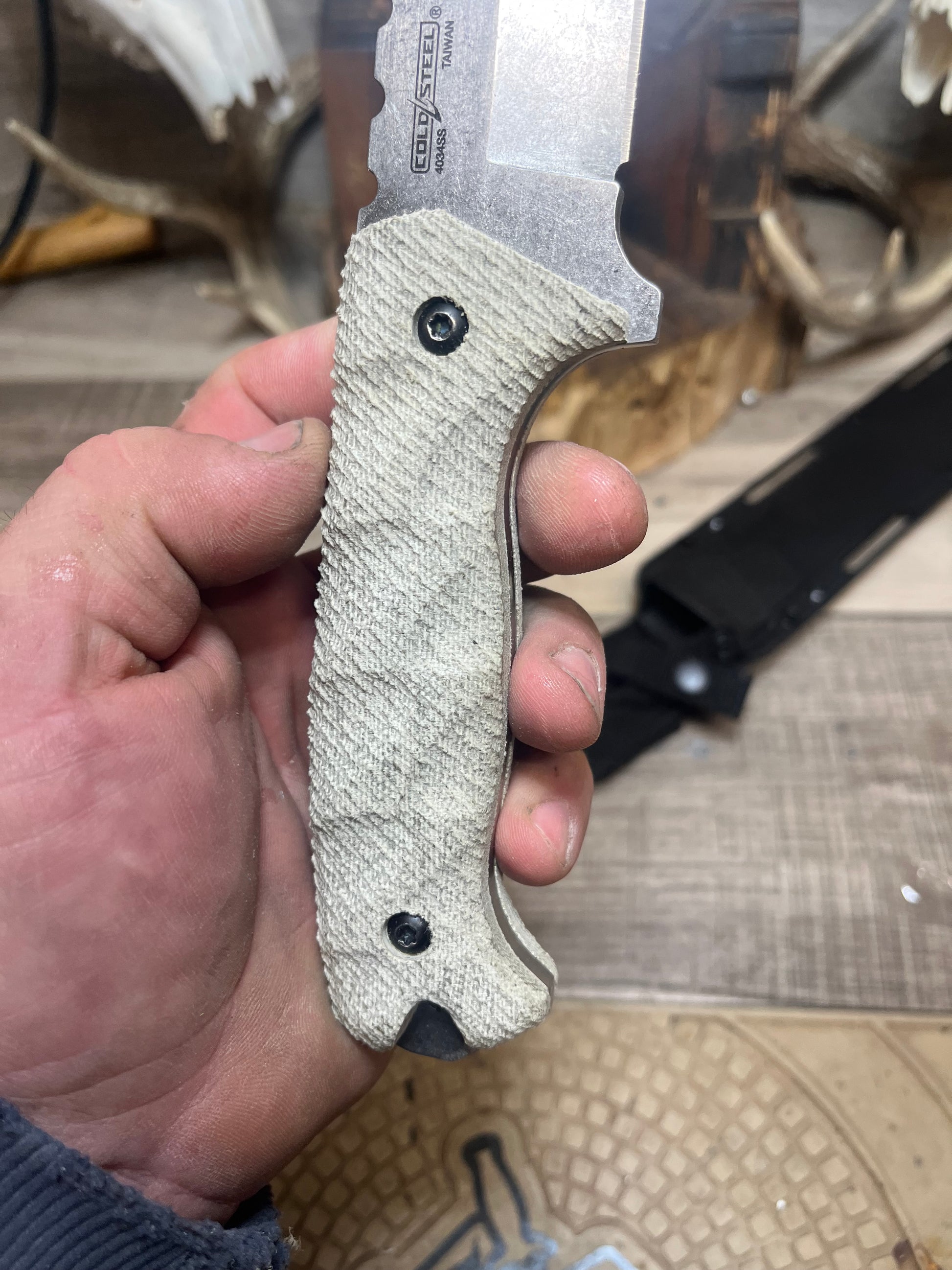 Cold Steel: WARCRAFT MAGNUM - Canvas Micarta Handles (Knife NOT Included) - Carroll's Custom Scales