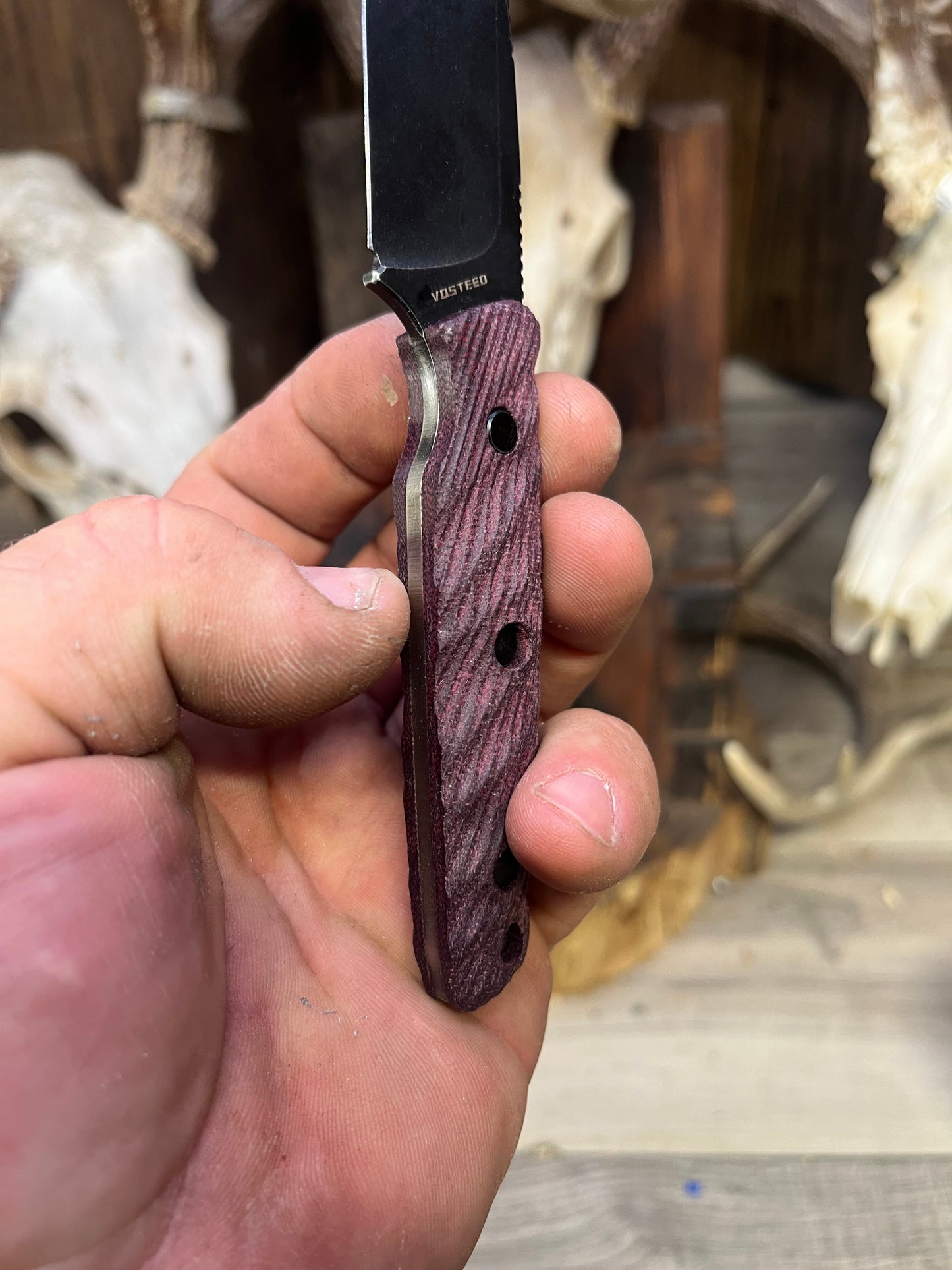 Vosteed: Mink - Dymalux Handles (Knife NOT Included) - Carroll's Custom Scales