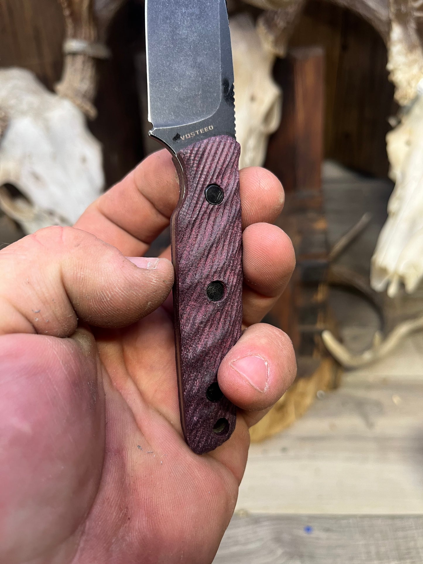 Vosteed: Mink - Dymalux Handles (Knife NOT Included) - Carroll's Custom Scales