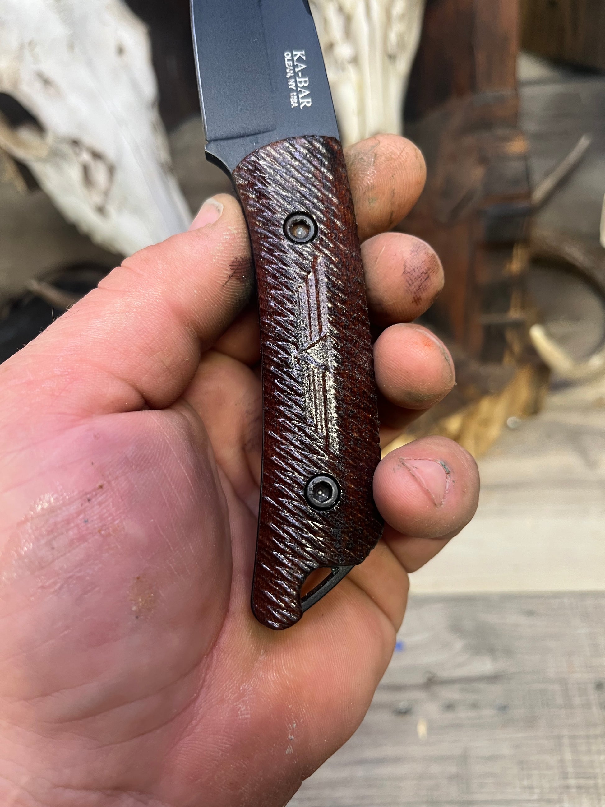 KA-BAR: Globetrotter - Canvas Micarta Handles (Knife NOT Included) - Carroll's Custom Scales