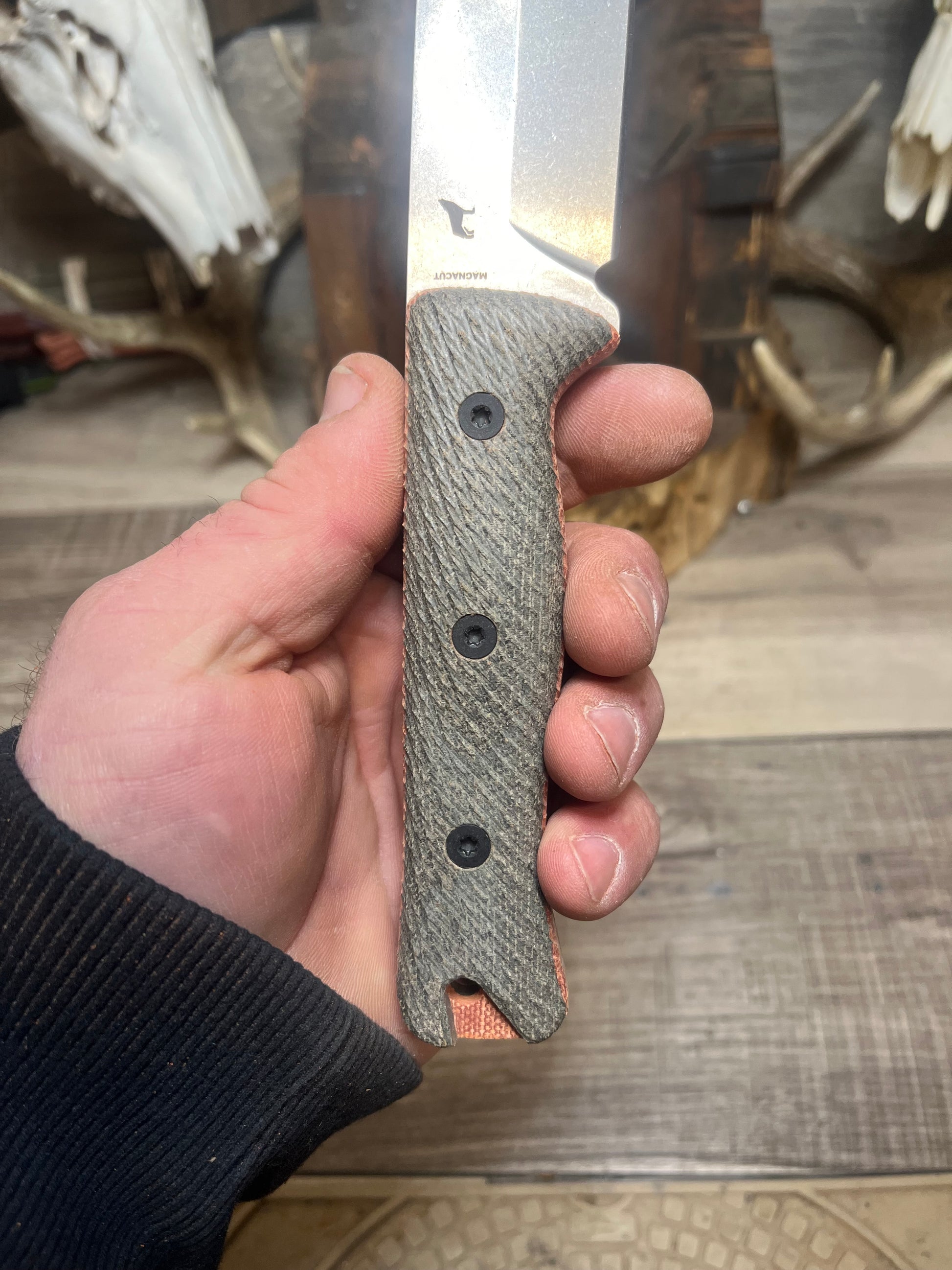 Reiff Knives: F6 Leuku Survival Knife - Canvas Micarta Handles (Knife NOT Included) - Carroll's Custom Scales