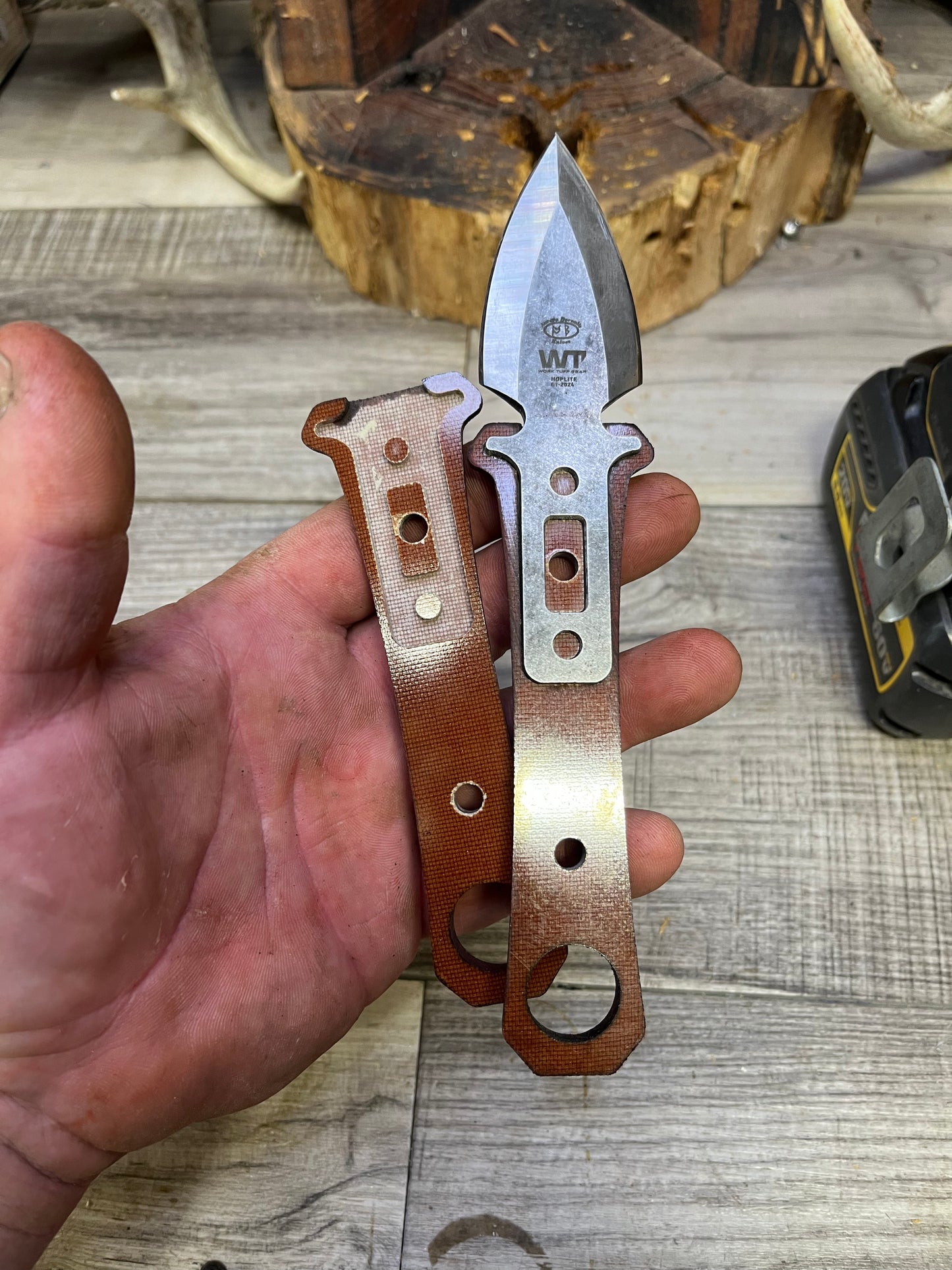 Work Tuff Gear: Hopelite (Gen 1) - Canvas Micarta Handles (Knife NOT Included) - Carroll's Custom Scales