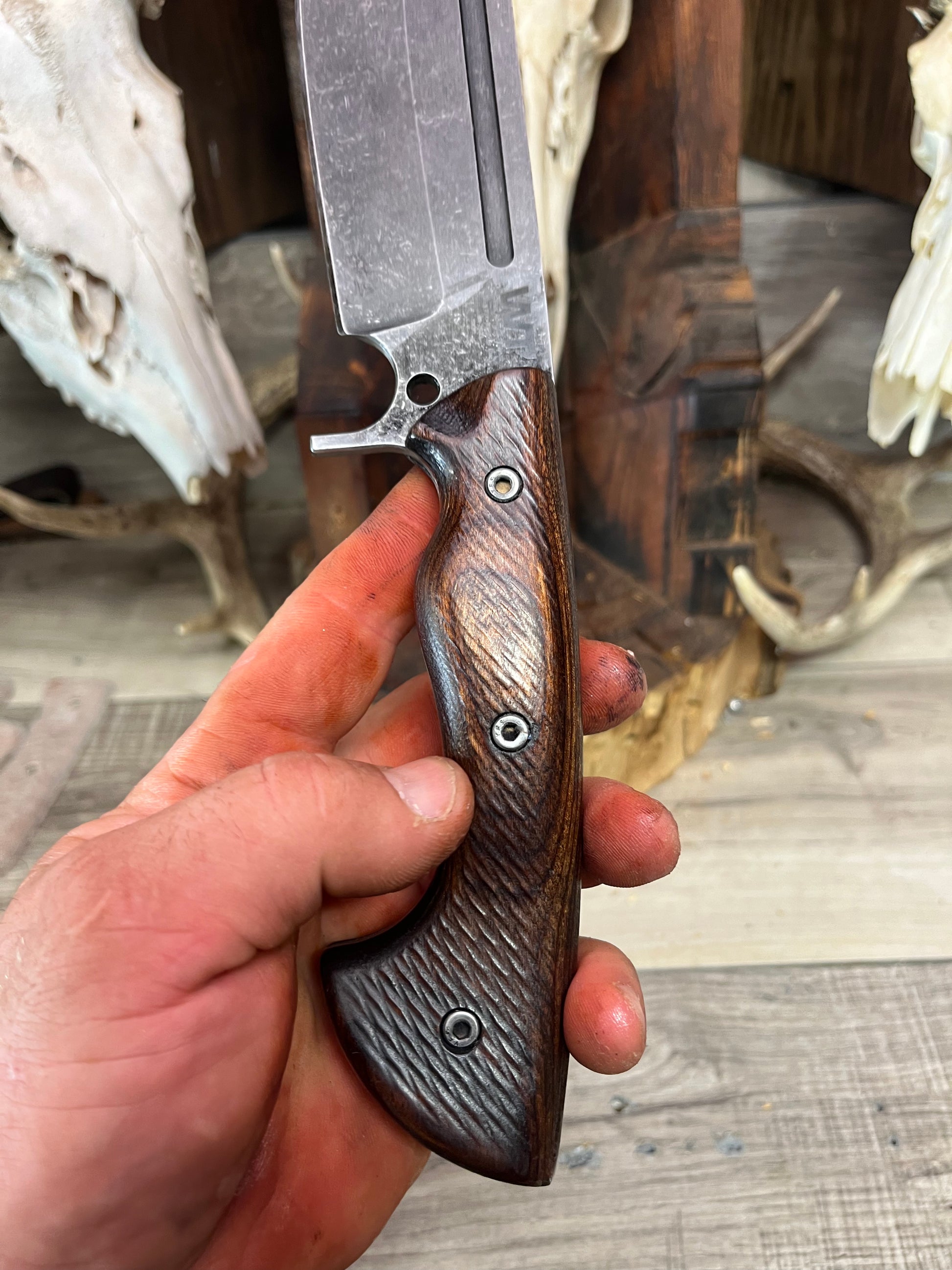 Work Tuff Gear: Wilderness Bowie (PWB-7) / Puzon Wilderness Bowie (PWB-9) / Puzon Predator Hunter - Dymalux Handles (Knife NOT Included) - Carroll's Custom Scales