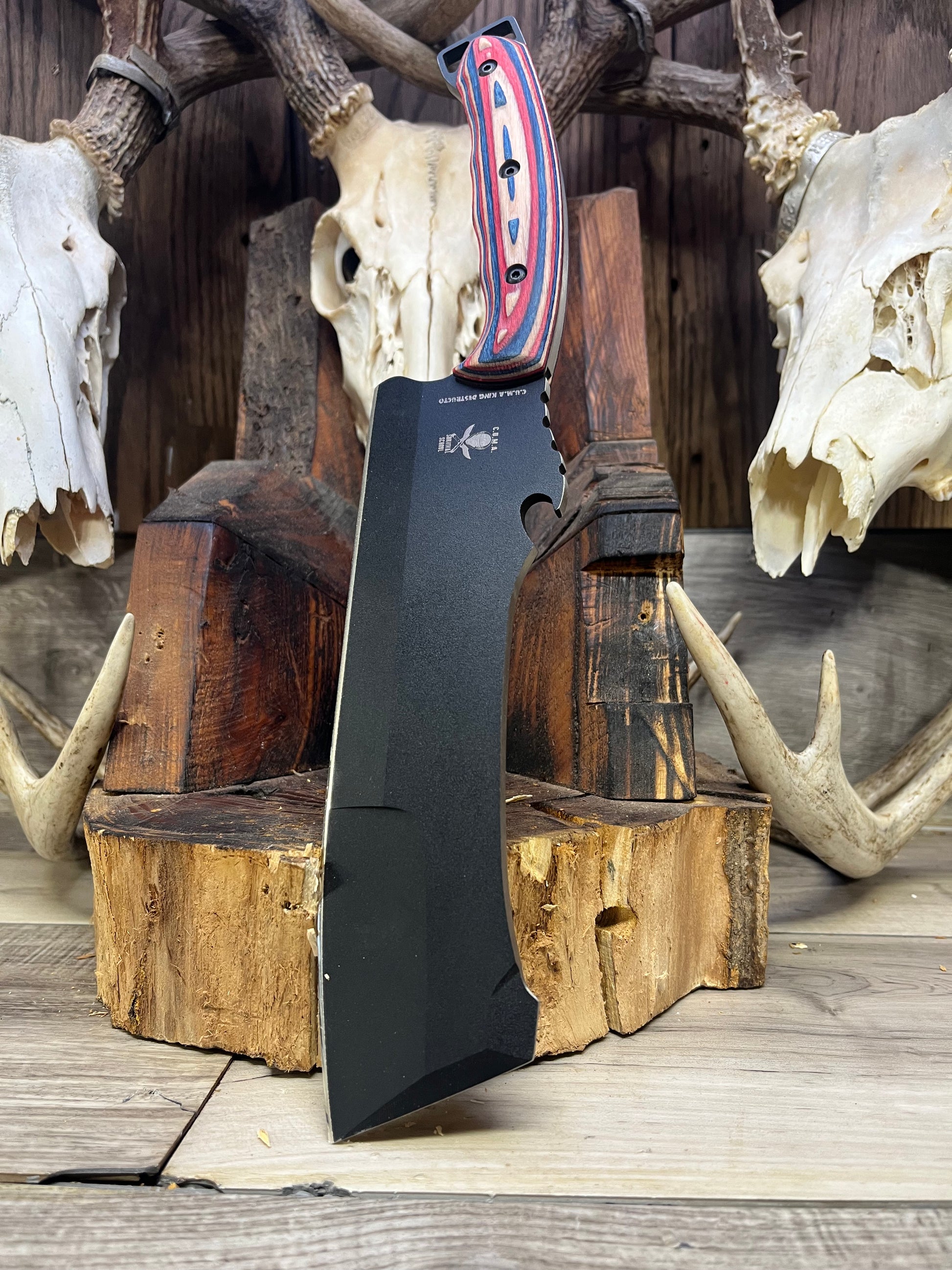 Work Tuff Gear: C.U.M.A. King Destructo - Dymalux Handles (Knife NOT Included) - Carroll's Custom Scales