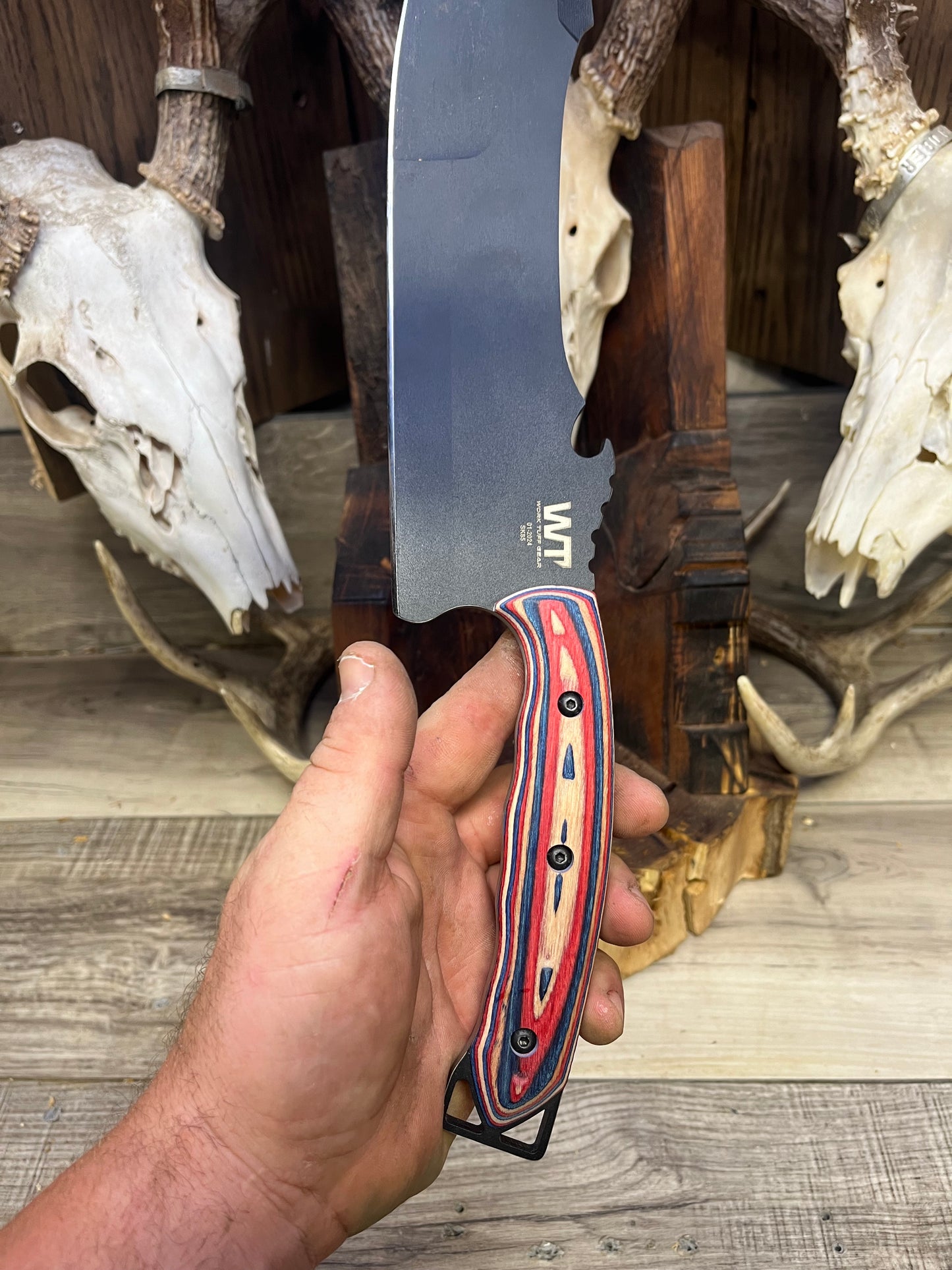 Work Tuff Gear: C.U.M.A. King Destructo - Dymalux Handles (Knife NOT Included) - Carroll's Custom Scales