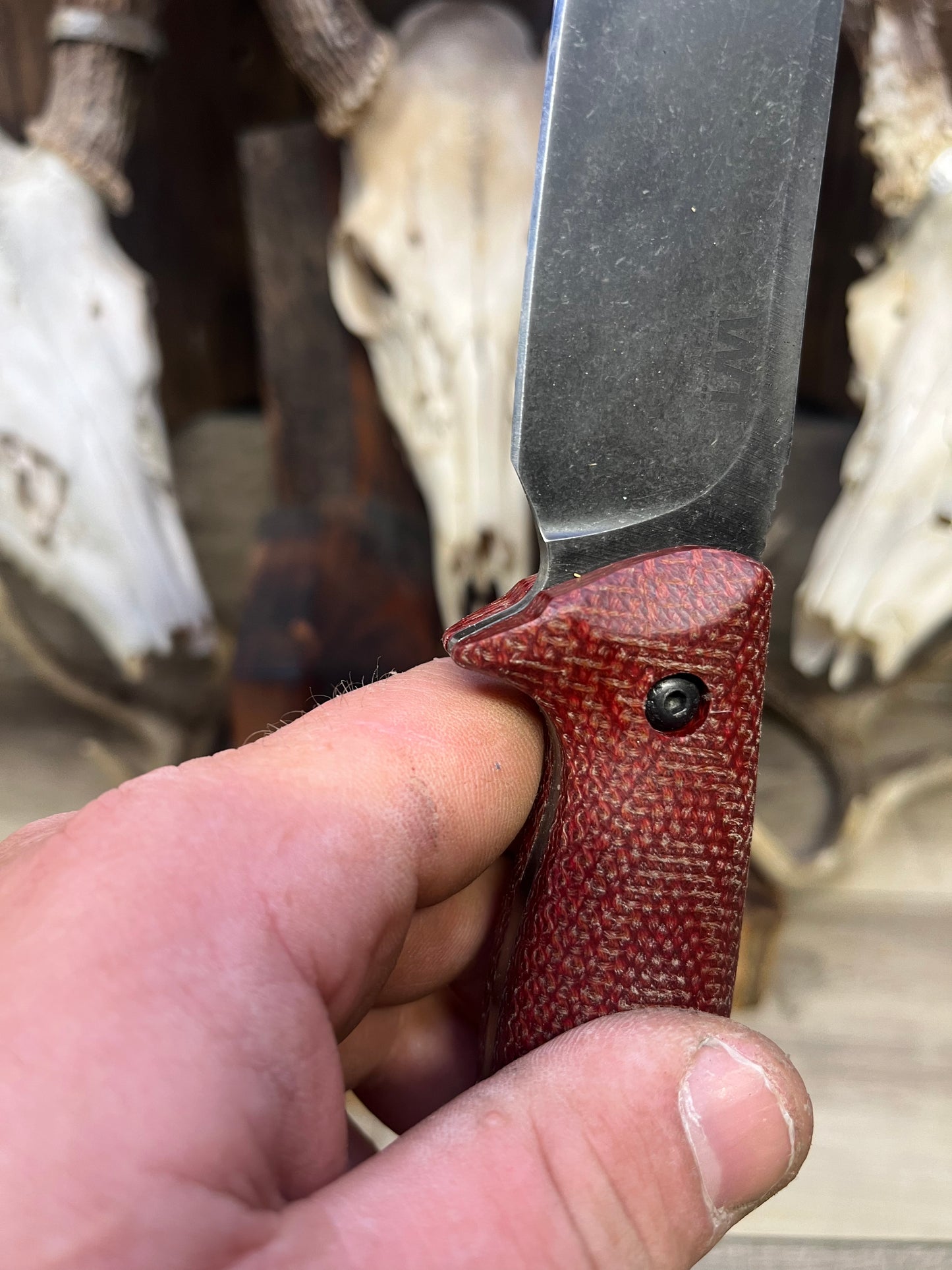 Work Tuff Gear: Red Wolf / TimberWolf - Heavy Canvas Micarta Handles (Knife NOT Included) - Carroll's Custom Scales