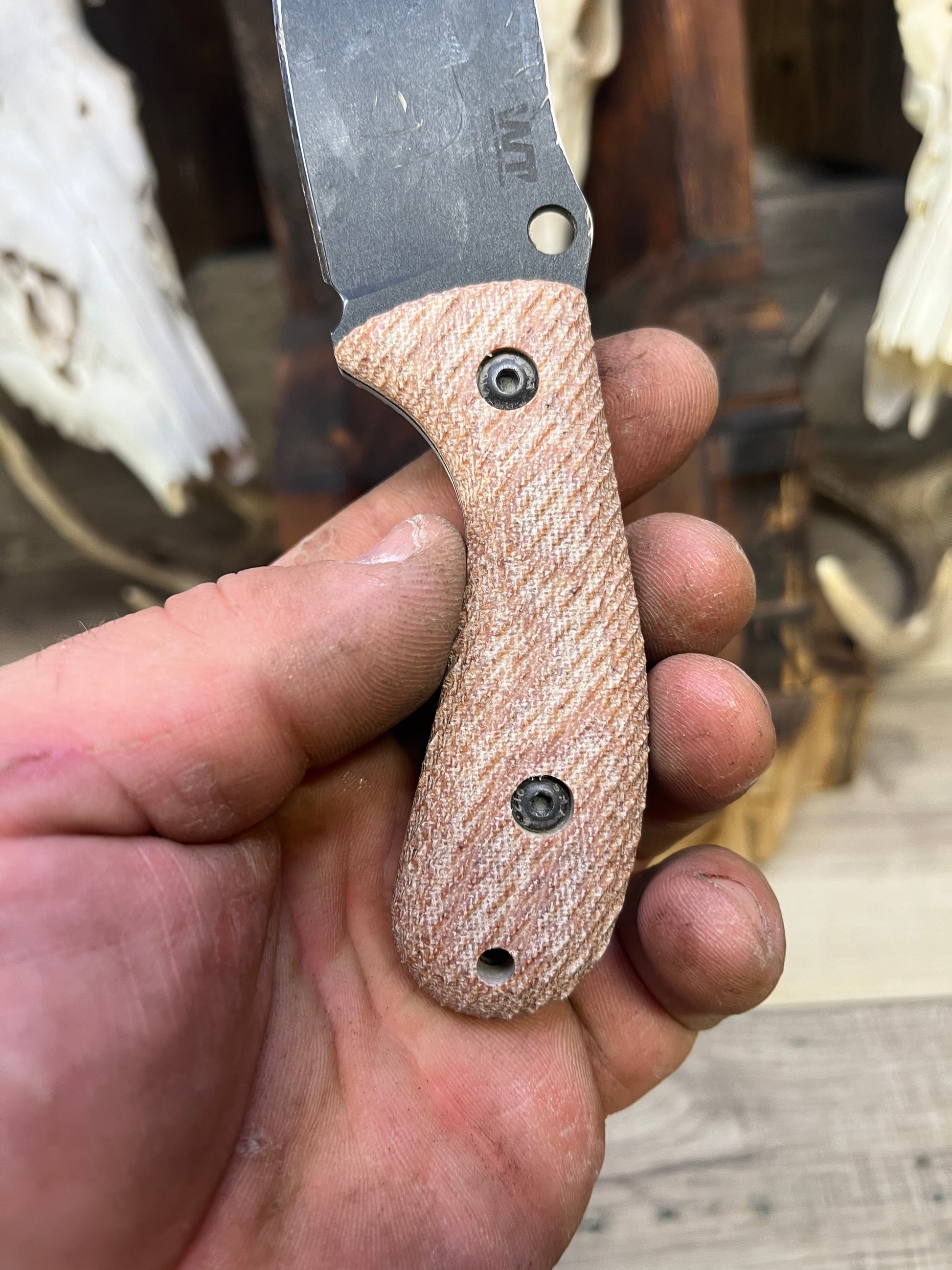 Work Tuff Gear: Klapatche - Canvas Micarta Handles (Knife NOT Included) - Carroll's Custom Scales