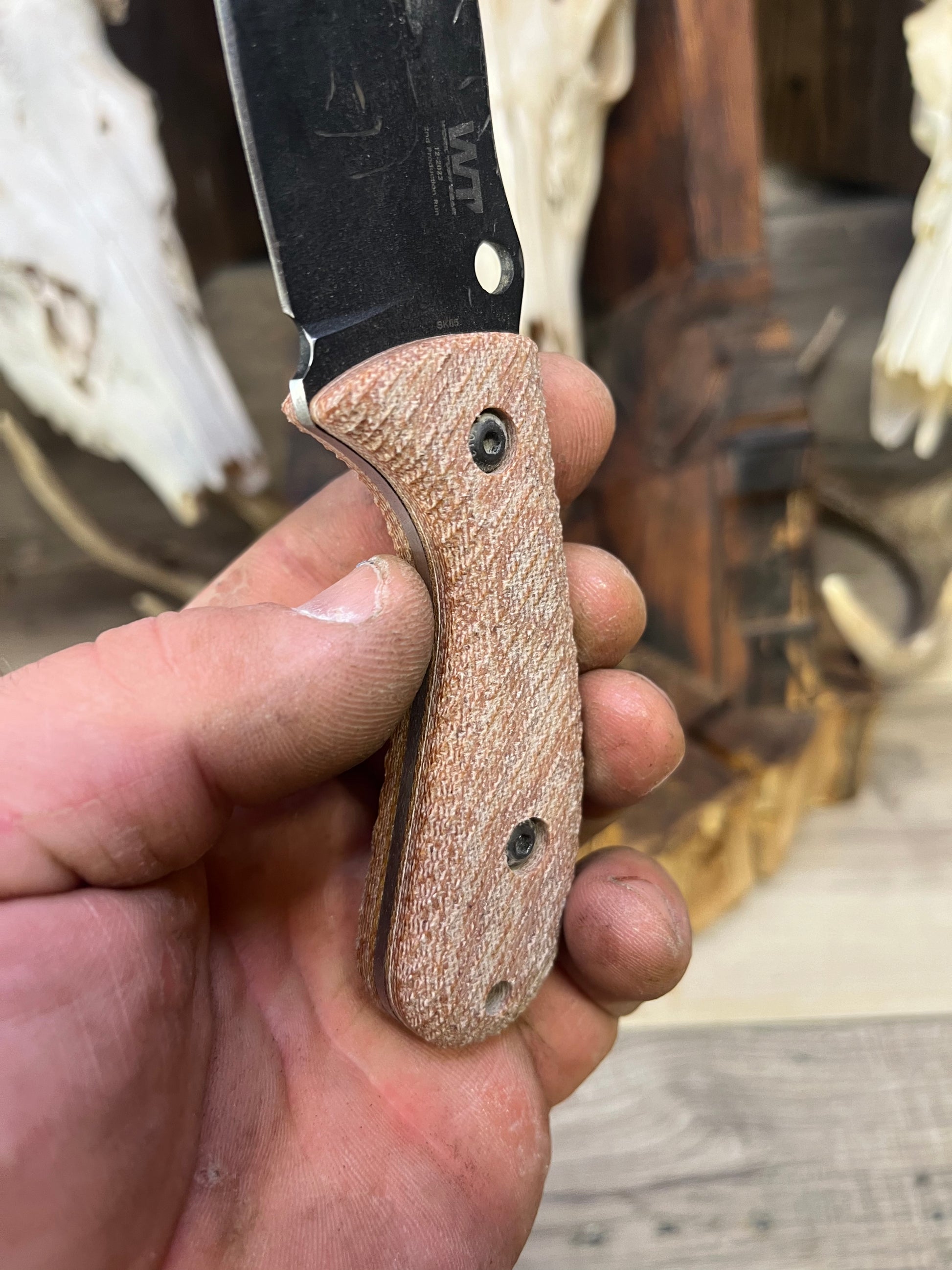 Work Tuff Gear: Klapatche - Canvas Micarta Handles (Knife NOT Included) - Carroll's Custom Scales