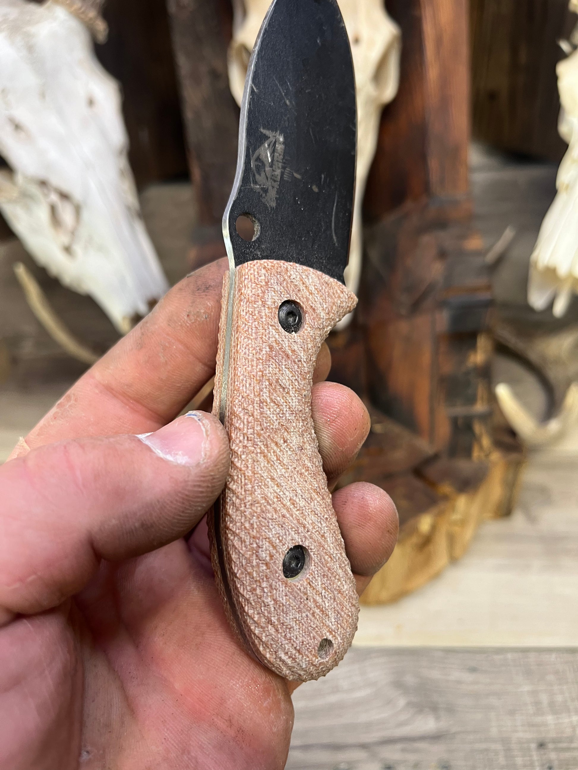 Work Tuff Gear: Klapatche - Canvas Micarta Handles (Knife NOT Included) - Carroll's Custom Scales