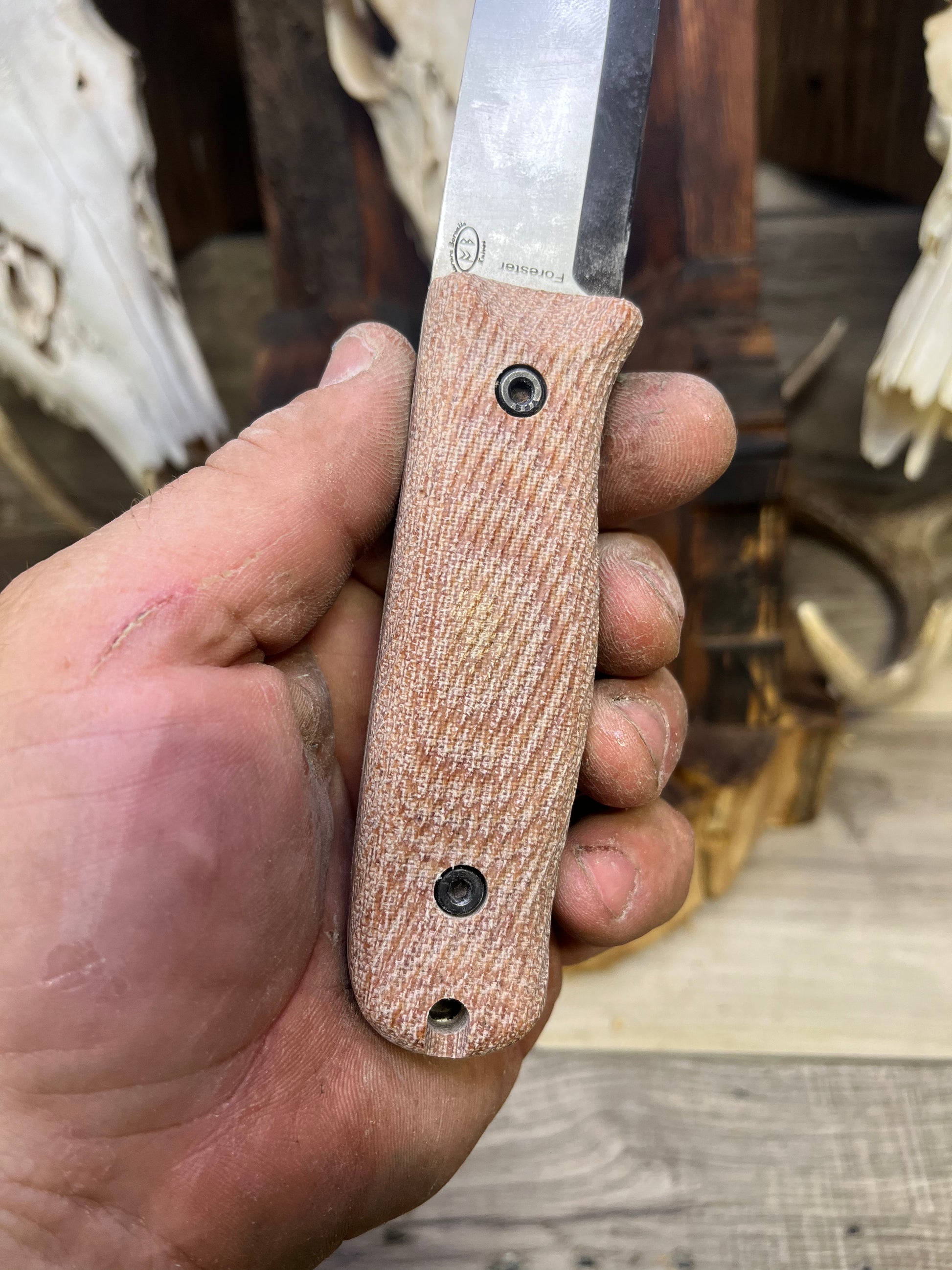 Work Tuff Gear: Forester / Voyager - Canvas Micarta Handles (Knife NOT Included) - Carroll's Custom Scales