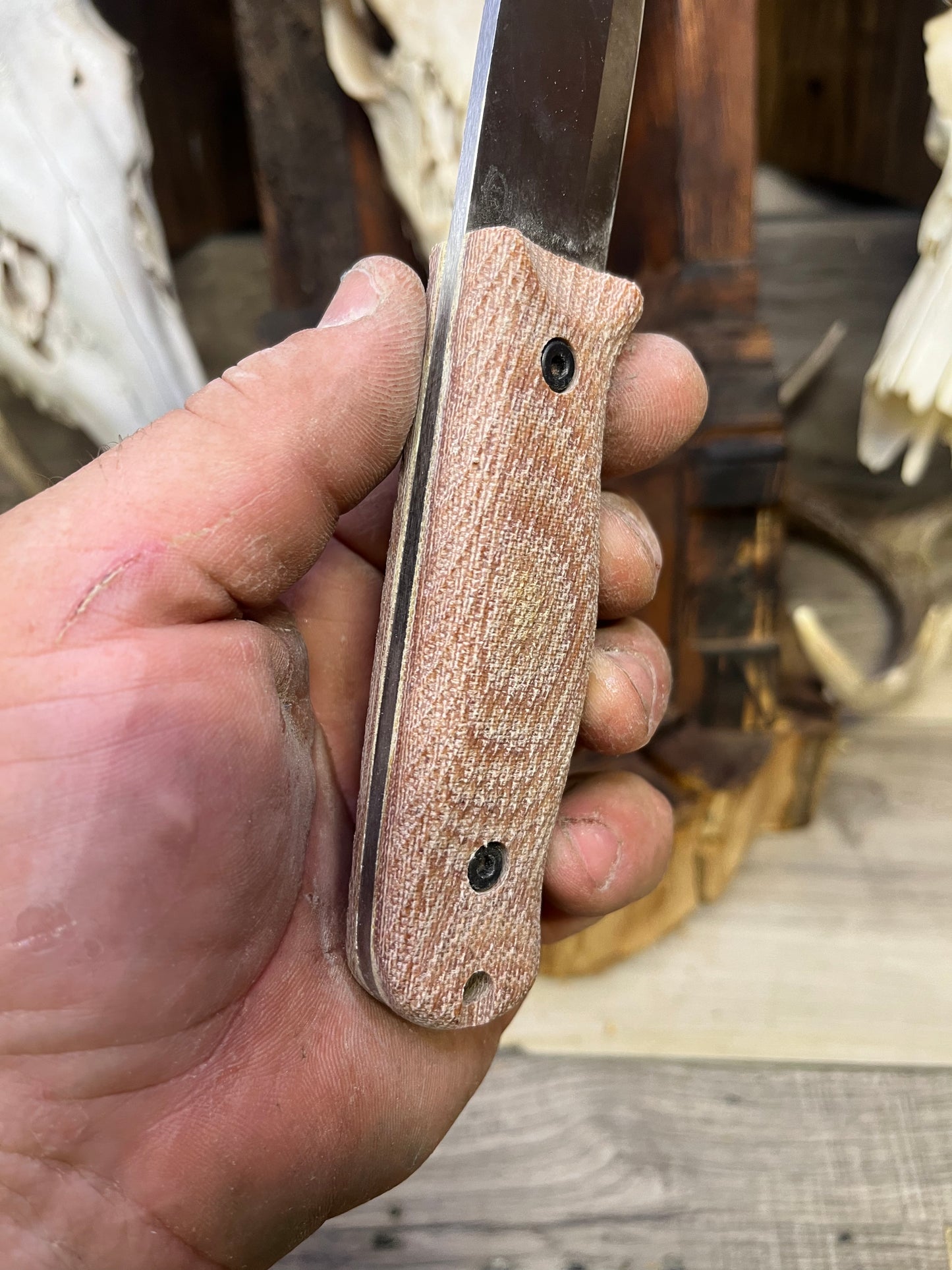 Work Tuff Gear: Forester / Voyager - Canvas Micarta Handles (Knife NOT Included) - Carroll's Custom Scales