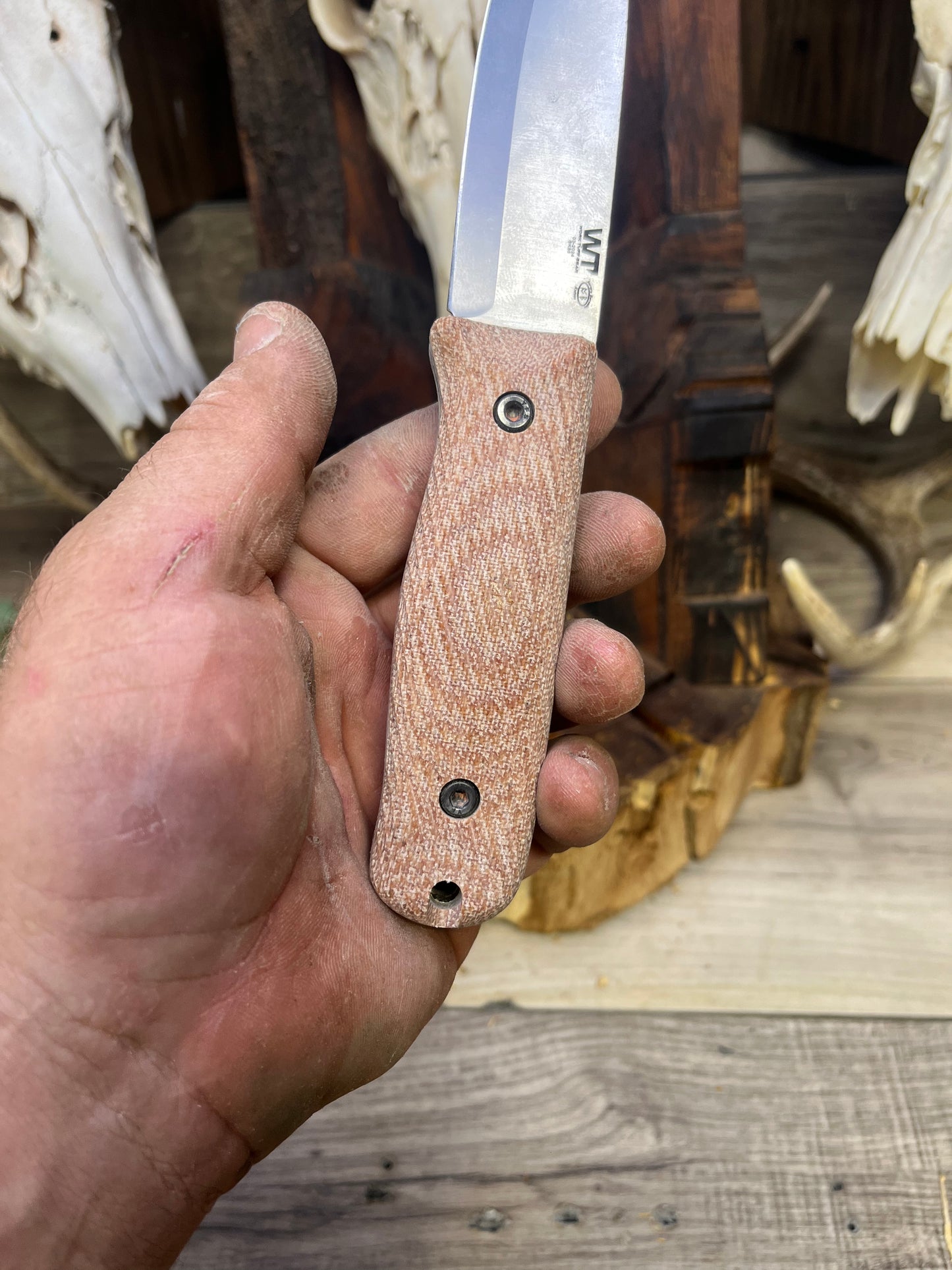 Work Tuff Gear: Forester / Voyager - Canvas Micarta Handles (Knife NOT Included) - Carroll's Custom Scales