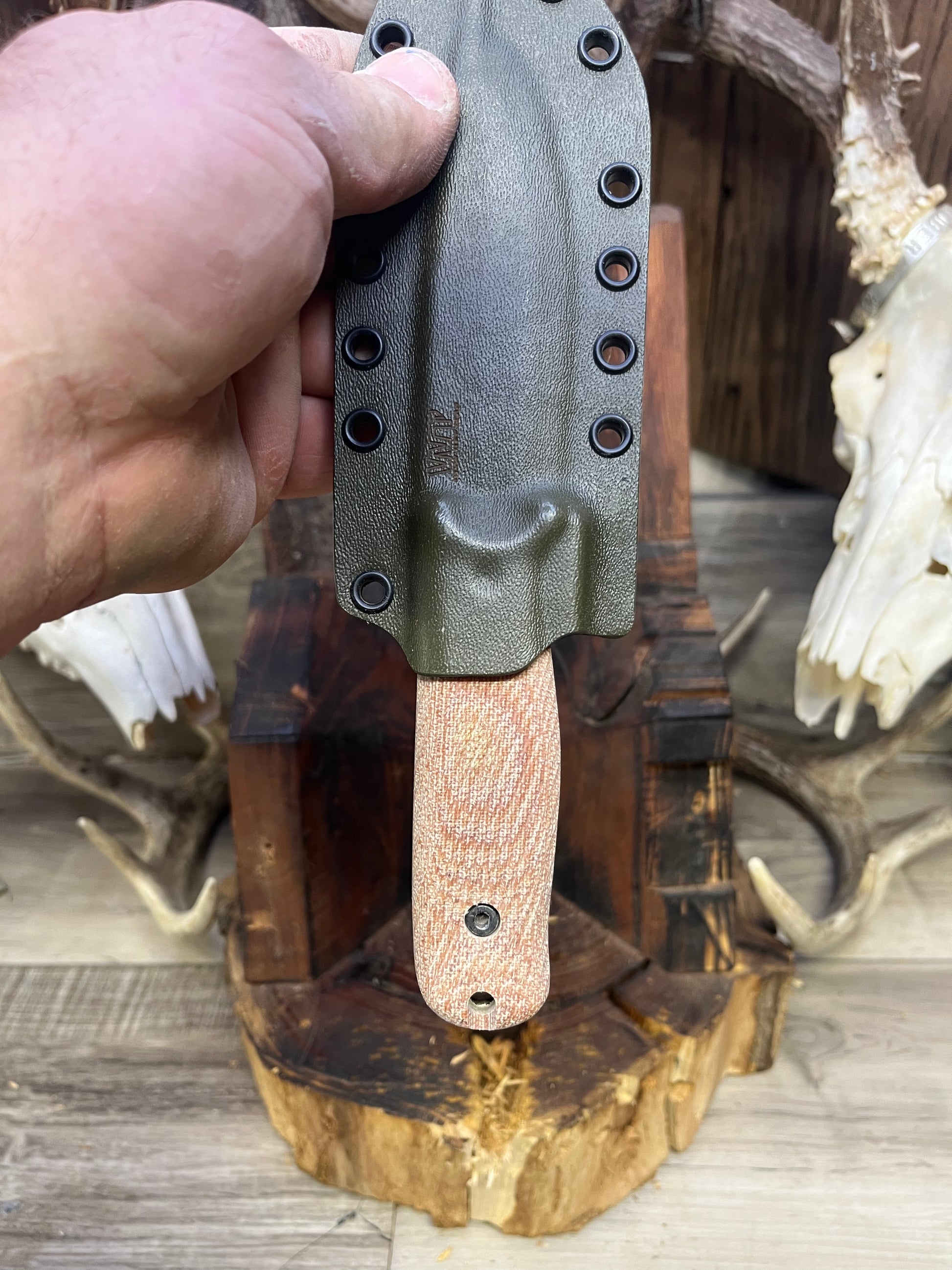 Work Tuff Gear: Forester / Voyager - Canvas Micarta Handles (Knife NOT Included) - Carroll's Custom Scales