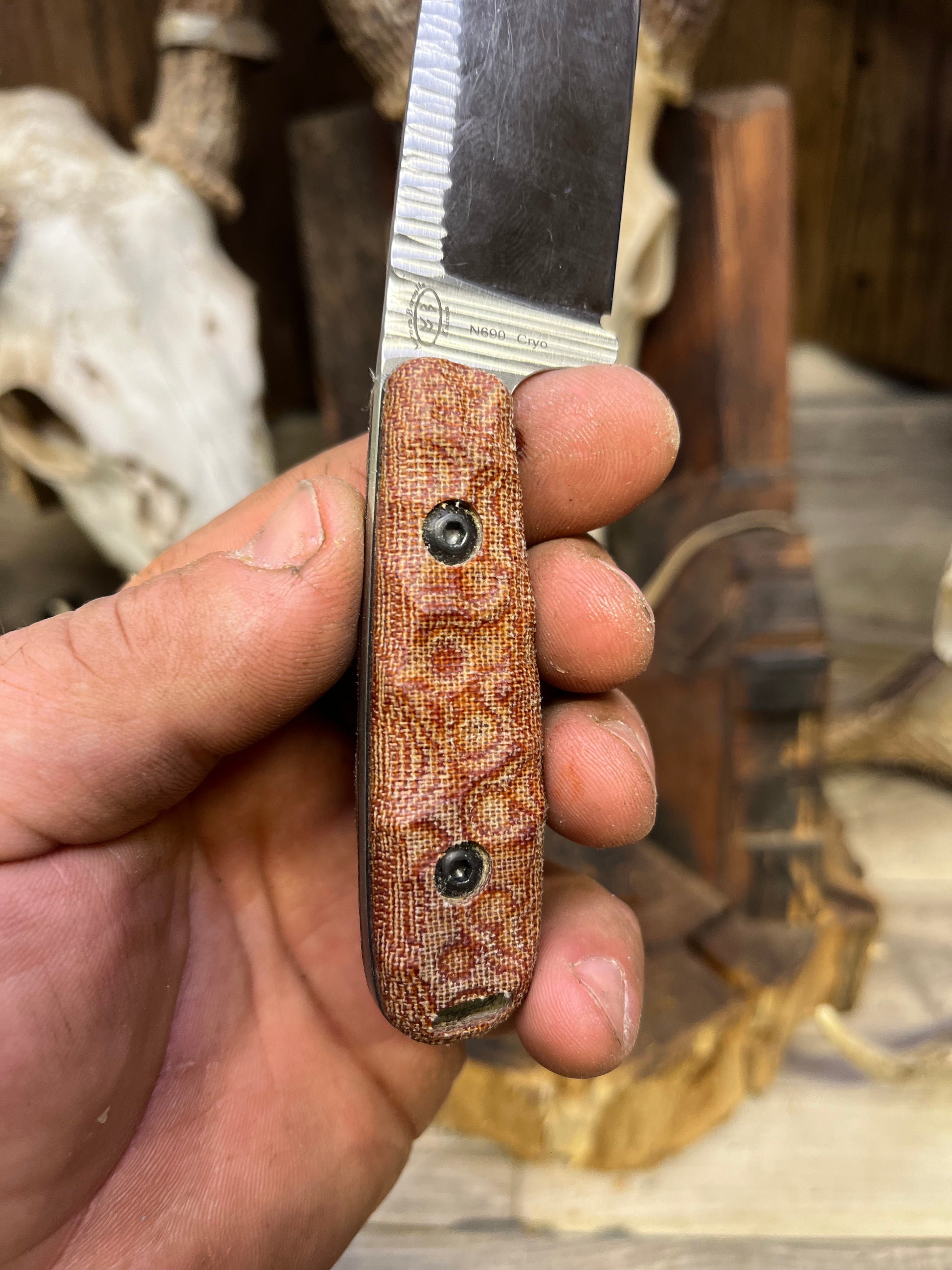 Work Tuff Gear - Lynx - Canvas Micarta Handles (Knife NOT Included) - Carroll's Custom Scales