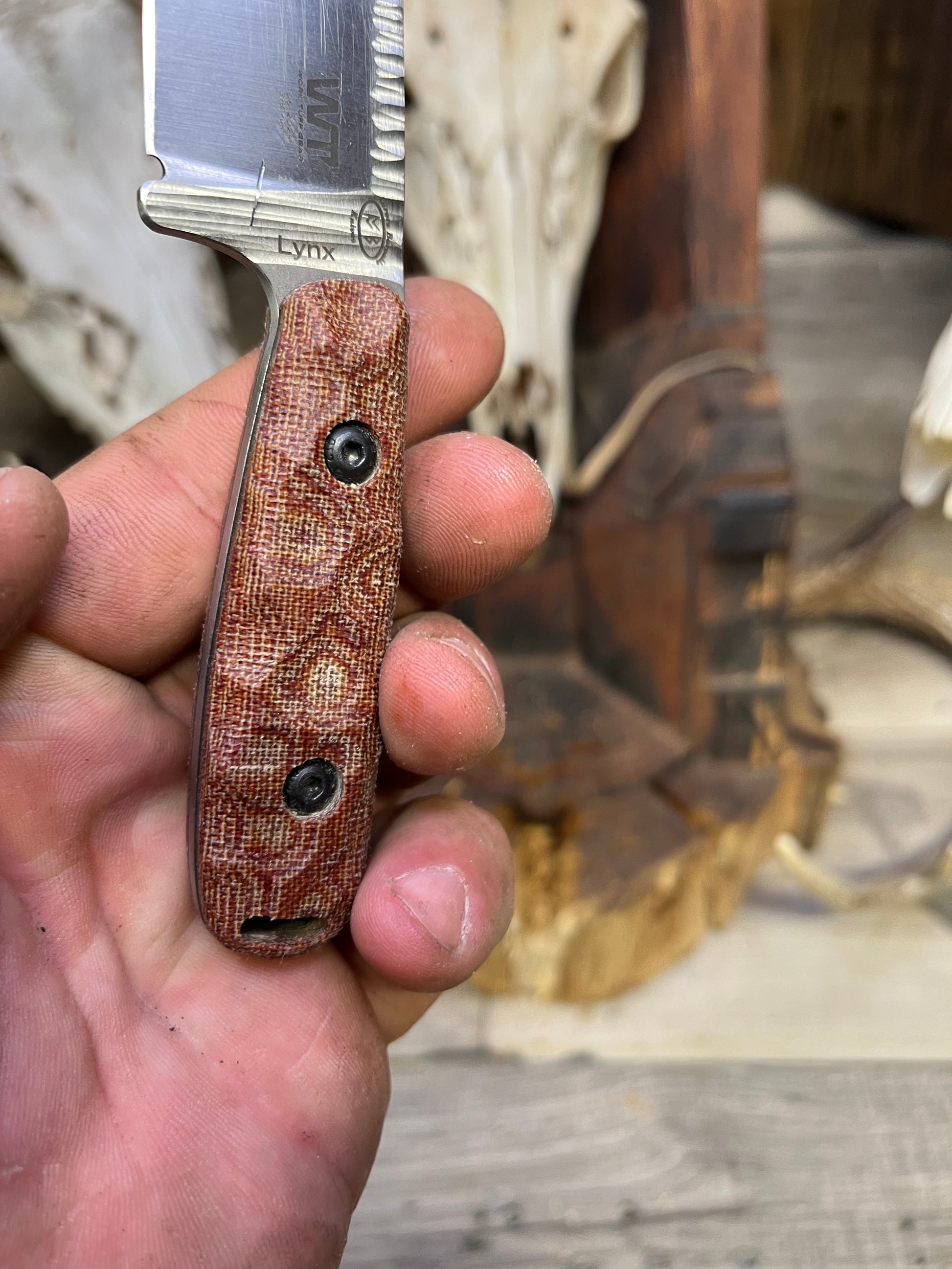 Work Tuff Gear - Lynx - Canvas Micarta Handles (Knife NOT Included) - Carroll's Custom Scales