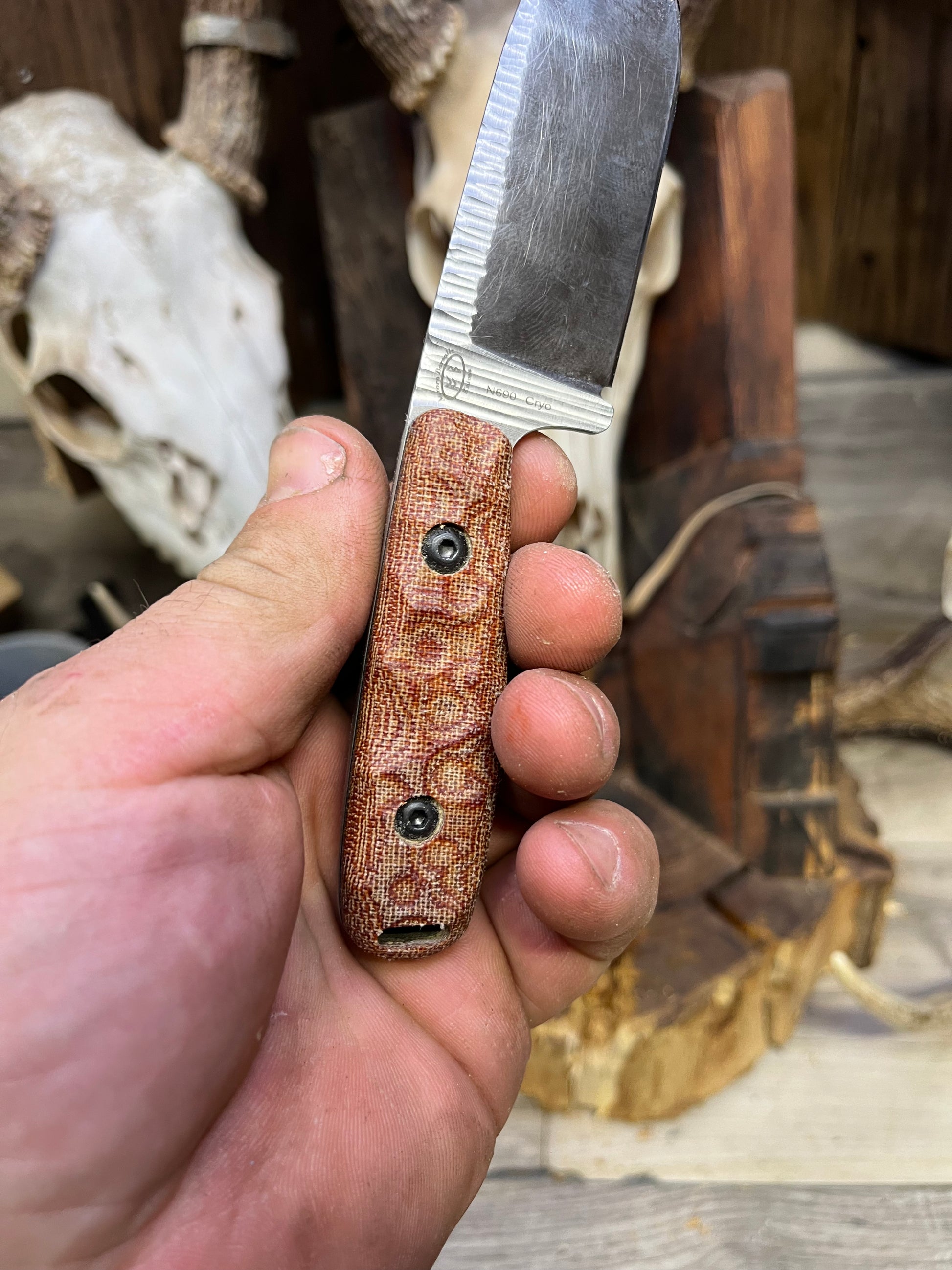 Work Tuff Gear - Lynx - Canvas Micarta Handles (Knife NOT Included) - Carroll's Custom Scales